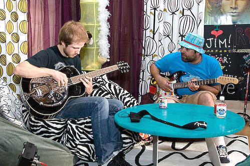 Jam session on bean bags