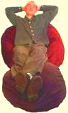37 inch large and 27 inch small ottoman bean bag with 6 foot man